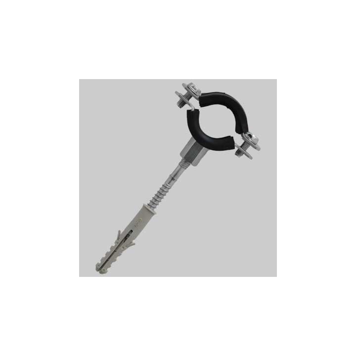 COLLARE FERMA TUBO COMPLETO CON GOMMA - 3/4 Ø 26-28 Tassello M8