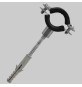 COLLARE FERMA TUBO COMPLETO CON GOMMA - 1"1/4 Ø 40-43 Tassello M8