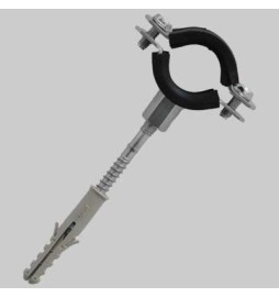 COLLARE FERMA TUBO COMPLETO CON GOMMA - 1"1/2 Ø 44-49 Tassello M8