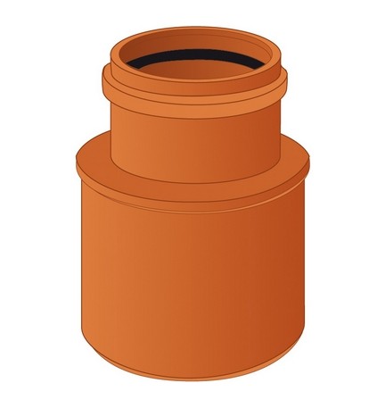 AUMENTO PIATTO 63/75 PVC ARANCIO Diam. 63F/75M