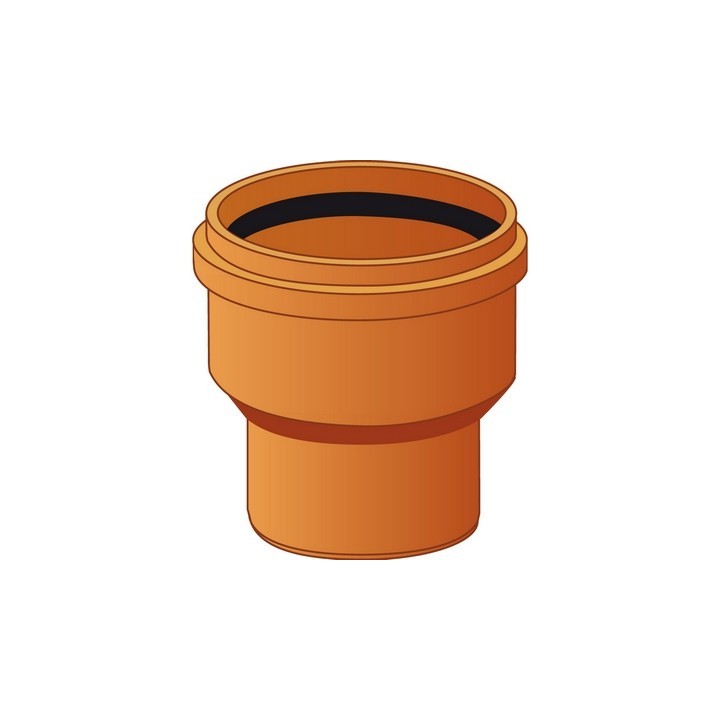 RIDUZIONE CONICA CONCENTRICA PVC ARANCIO Diam. 125/100