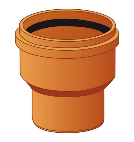 RIDUZIONE CONICA CONCENTRICA PVC ARANCIO Diam. 125/110