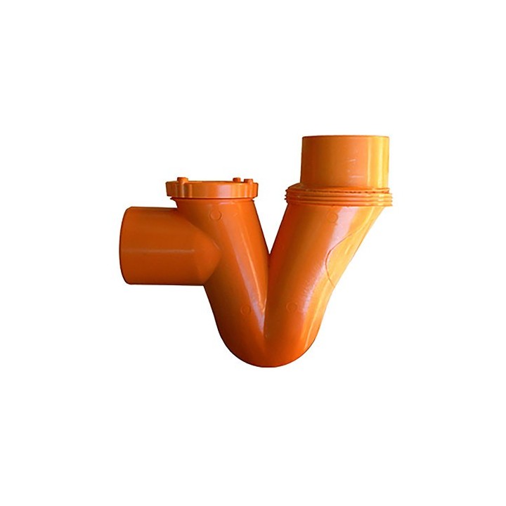 SIFONE ORIZZONTALE VERTICALE 1 TAPPO SALDATO Diam. 100