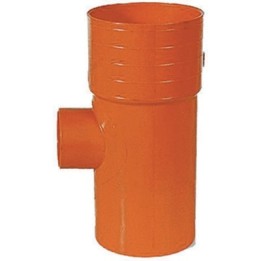 DERIVAZIONE 87° RIDOTTE IN PVC ARANCIO Diam. 125 x 40