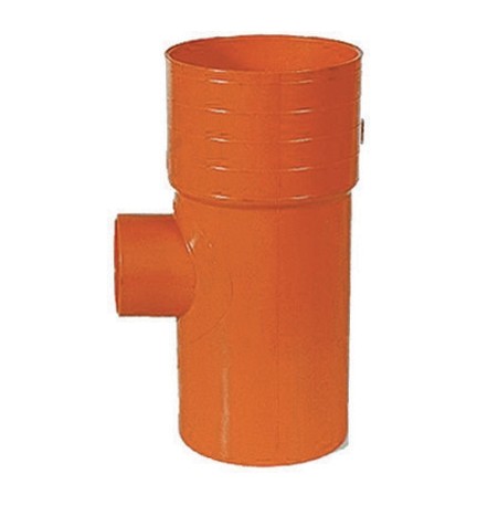 DERIVAZIONE 87° RIDOTTE IN PVC ARANCIO Diam. 125 x 100