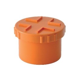 TAPPI A VITE IN PVC ARANCIO Diam. 50