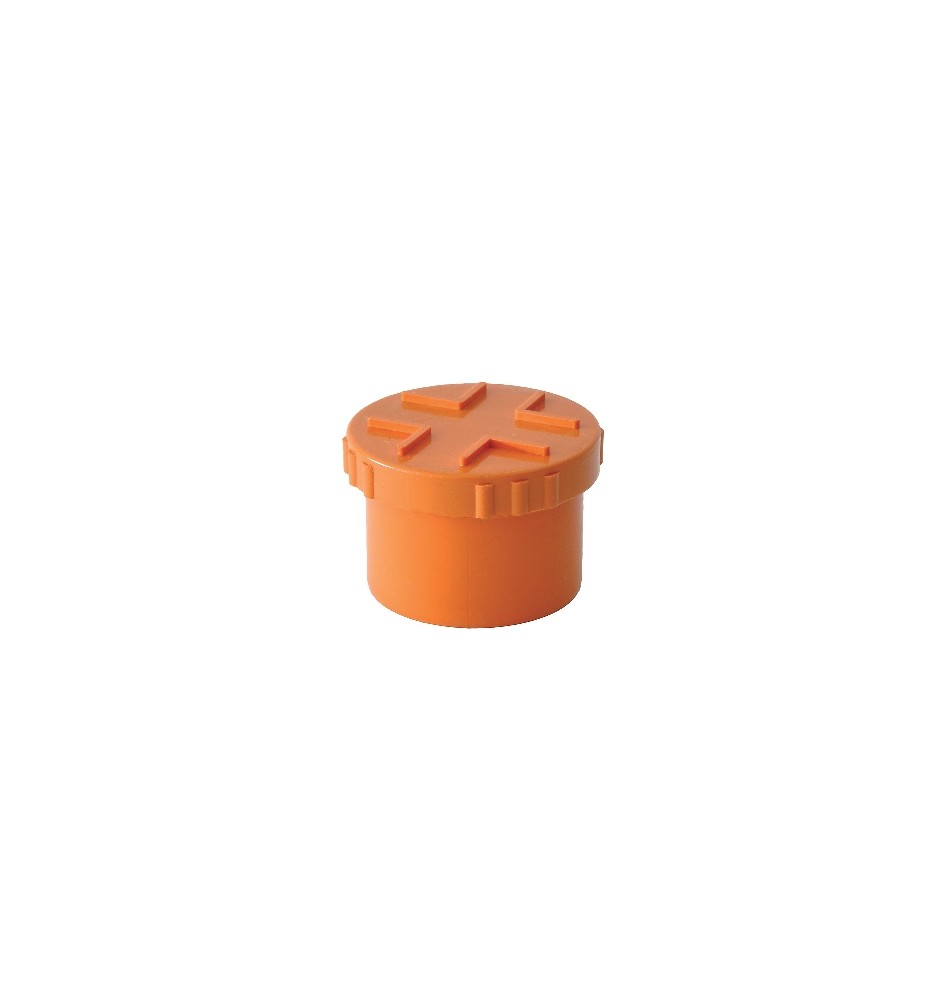 TAPPI A VITE IN PVC ARANCIO Diam. 50