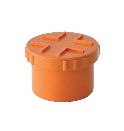 TAPPI A VITE IN PVC ARANCIO Diam. 100