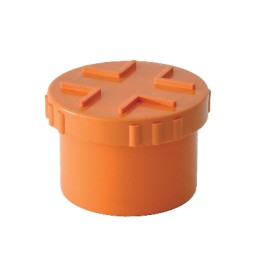 TAPPI A VITE IN PVC ARANCIO Diam. 125