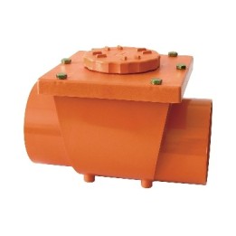 VALVOLA ANTIRIFLUSSO IN PVC ARANCIO MF Diam. 200 Innesto