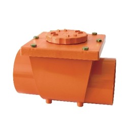 VALVOLA ANTIRIFLUSSO IN PVC ARANCIO MF Diam. 200 Innesto