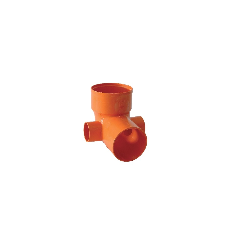 CURVA WC 2 ATTACCHI IN PVC ARANCIO Diam. 100 att. Diam. 40