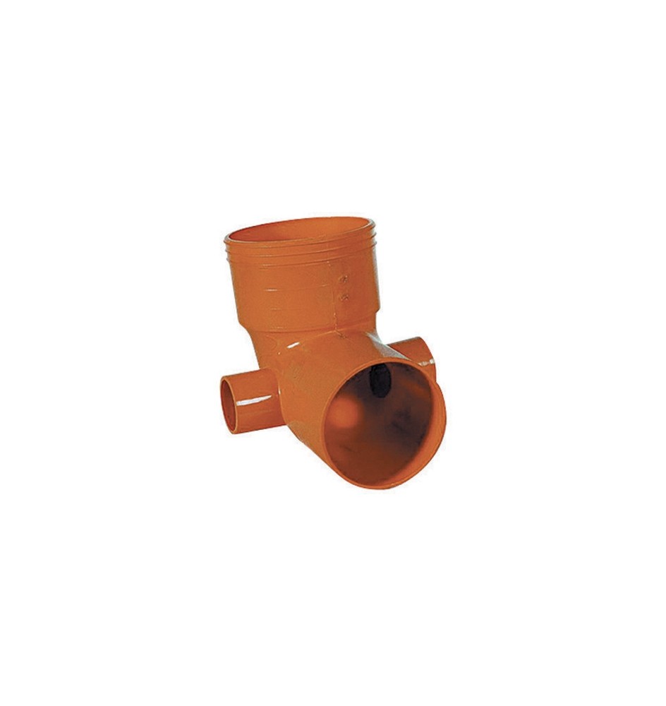 CURVA WC 2 ATTACCHI IN PVC ARANCIO Diam. 100 att. Diam. 50