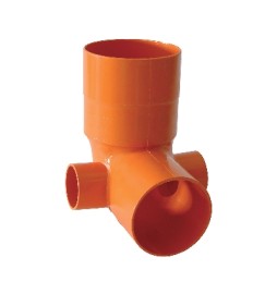 CURVA WC TIPO ALTA PVC ARANCIO 2 innesti D. 40