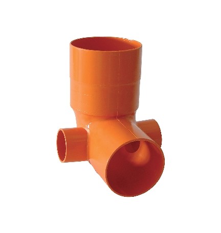 CURVA WC TIPO ALTA PVC ARANCIO 2 innesti D. 40
