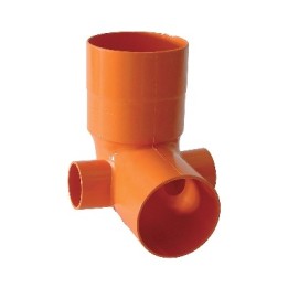 CURVA WC TIPO ALTA PVC ARANCIO semplice - senza innesti