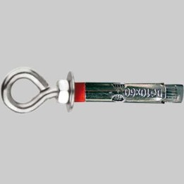 TASSELLO PESANTE CON OCCHIOLO - M6 x 45 mm Ø 8