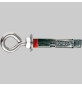 TASSELLO PESANTE CON OCCHIOLO - M6 x 45 mm Ø 8