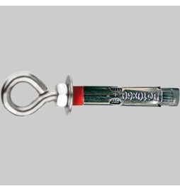 TASSELLO PESANTE CON OCCHIOLO - M10 x 70 mm Ø 12