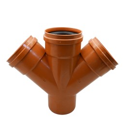 BRAGA DOPPIA 100/45° RAL 8023 Diam. 100