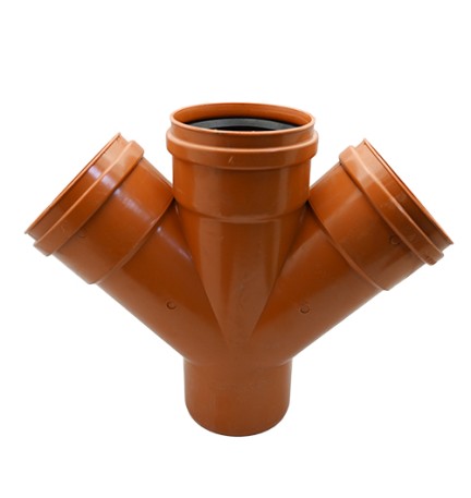 BRAGA DOPPIA 100/45° RAL 8023 Diam. 100