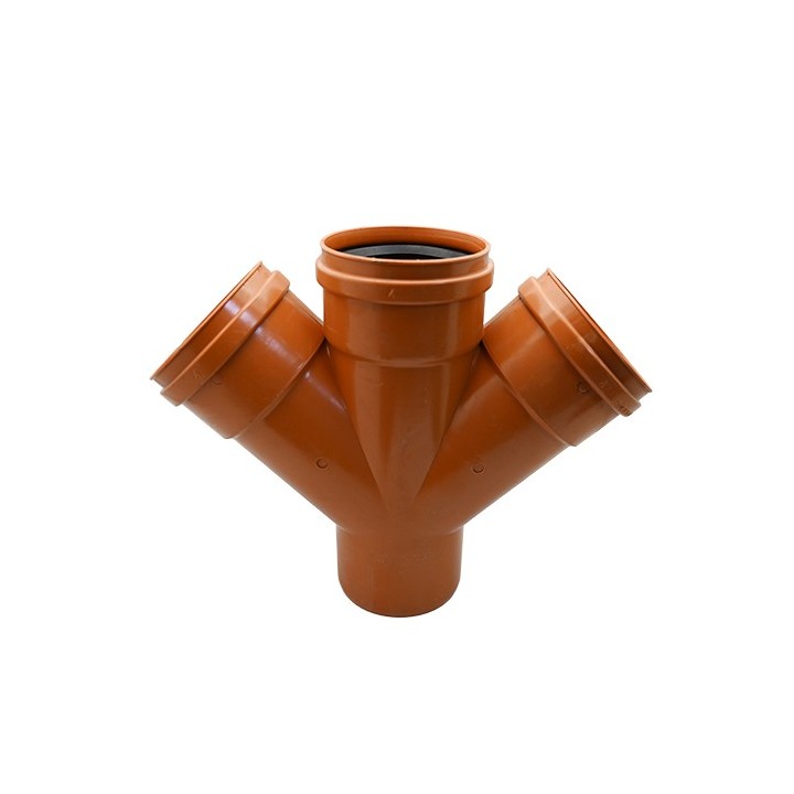 BRAGA DOPPIA 100/45° RAL 8023 Diam. 100