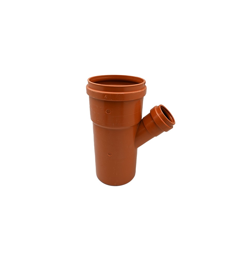 DERIVAZIONE RIDOTTA 45° RAL 8023 Diam. 100/40