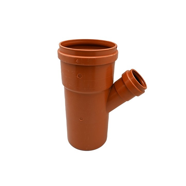 DERIVAZIONE RIDOTTA 45° RAL 8023 Diam. 100/40