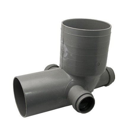 CURVA WC D.100 3 ATTACCHI Diam. 40 Destro/Sinistro/Poste