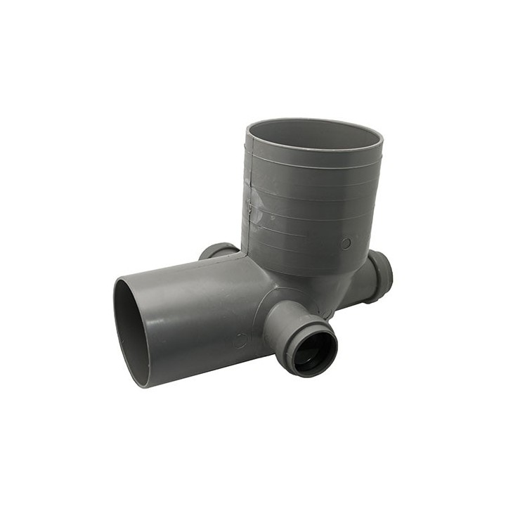 CURVA WC D.100 3 ATTACCHI Diam. 40 Destro/Sinistro/Poste