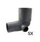 CURVA WC RID. 100/90 1 ATTACCO Diam. 40 Destro