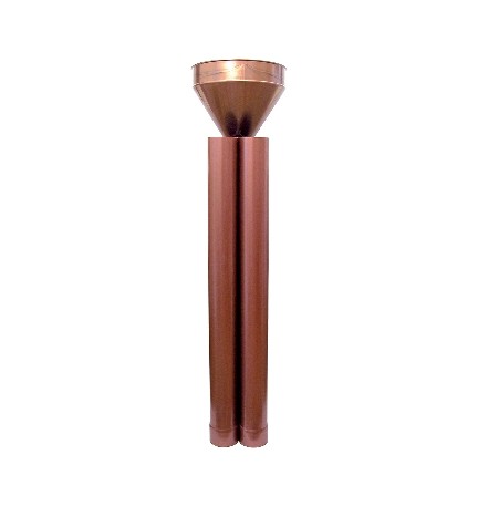 KIT RACCOGLITORE TRADIZIONALE D'ACQUA PLUVIALE Diam.100 - Rame rosso