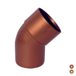 CURVA PLUVIALE 45° Diam. 100 - Rame rosso