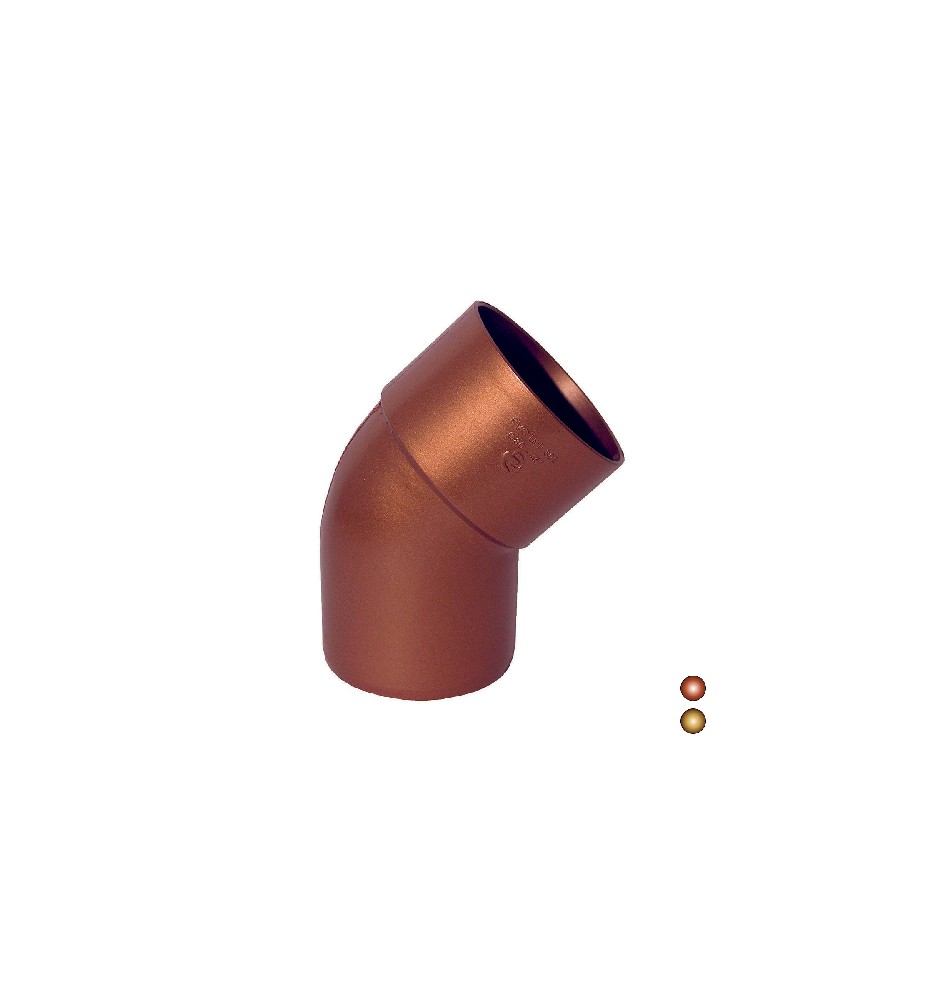 CURVA PLUVIALE 45° Diam. 100 - Rame rosso