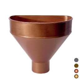 RACCOGLITORE MONOLITICO IN PVC PER PLUVIALI Diam. 100 - Rame antico