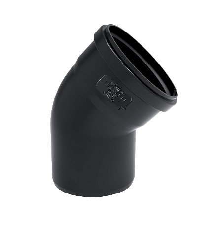CURVA PHONO BLACK 87° MF Diam. 100 mm