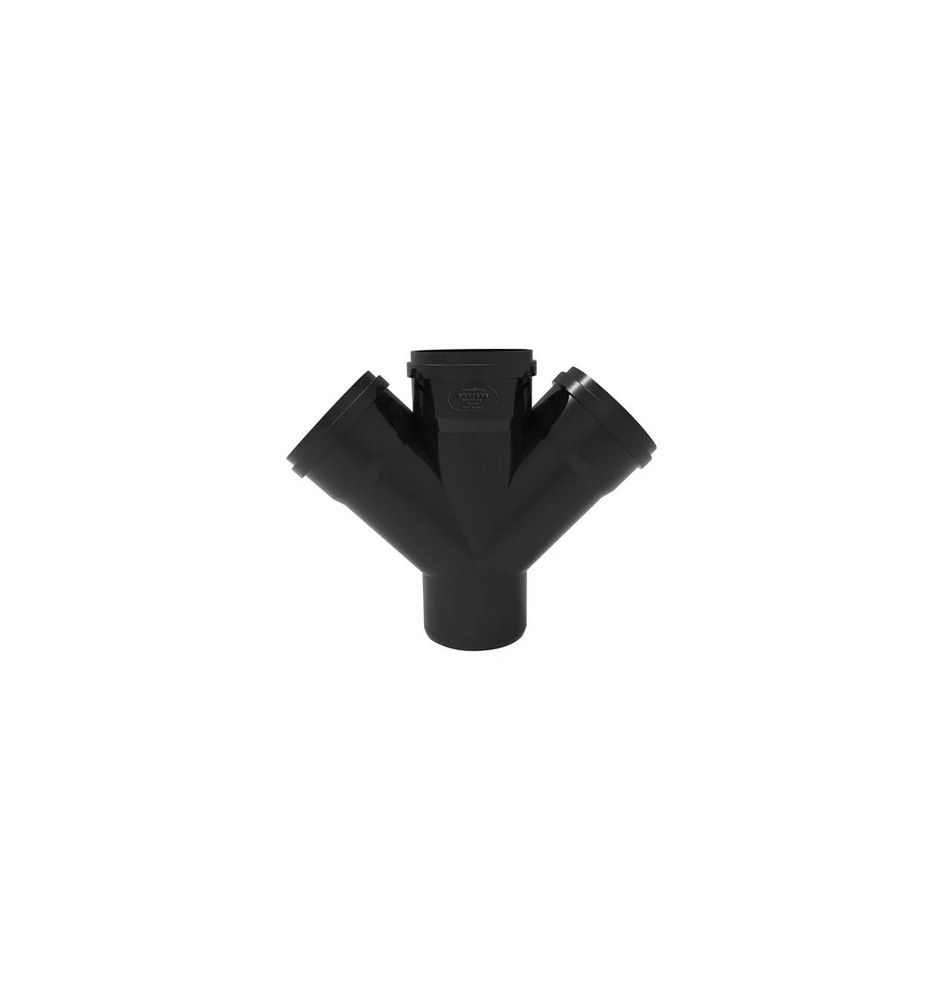 DERIVAZIONE TRIPLA PHONO BLACK 45° MF Diam. 100/40/40