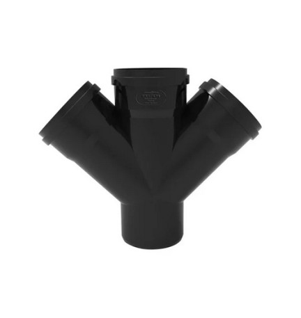 DERIVAZIONE TRIPLA PHONO BLACK 45° MF Diam. 100/40/40