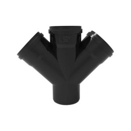 DERIVAZIONE TRIPLA PHONO BLACK 45° MF Diam. 100/50/50