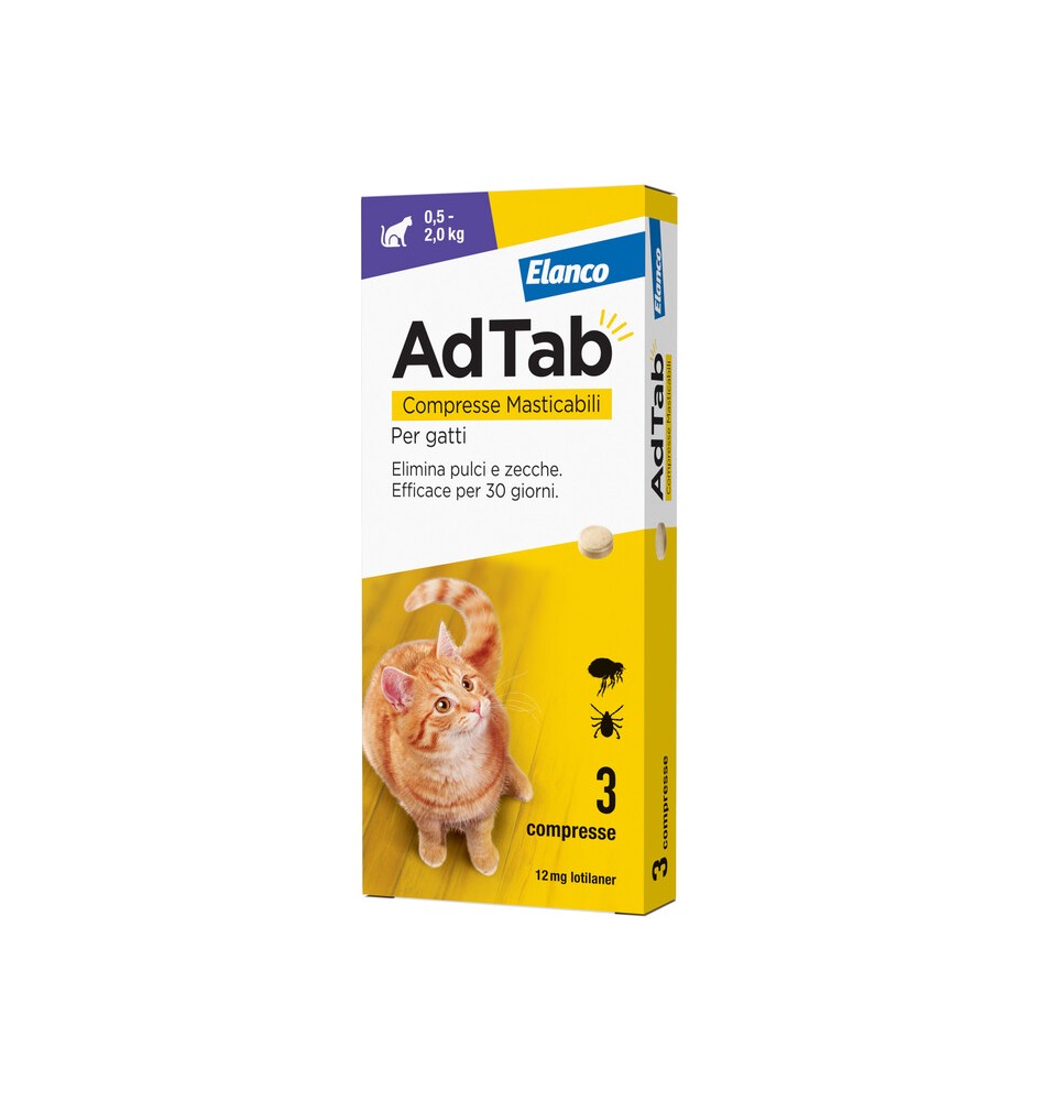 ADTAB COMPRESSE MASTICABILI P/GATTI 0,5-2,0 KG