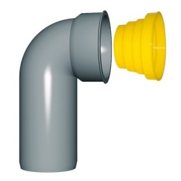 CURVA TECNICA PROLUNGA C/TAPPO PROTEZIONE Diam. 40/46