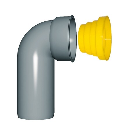 CURVA TECNICA PROLUNGA C/TAPPO PROTEZIONE Diam. 40/46