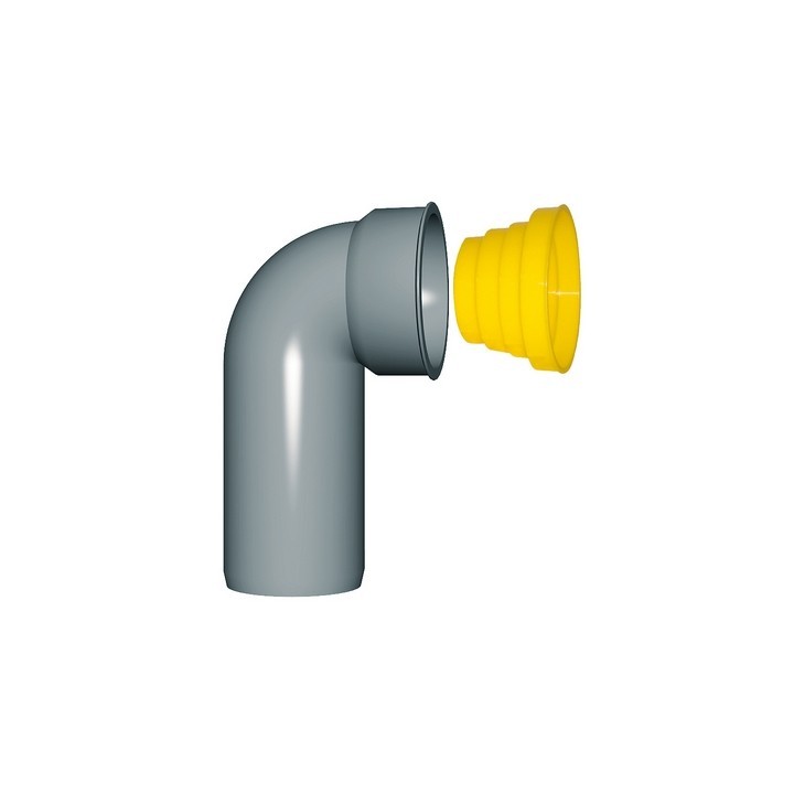 CURVA TECNICA PROLUNGA C/TAPPO PROTEZIONE Diam. 40/46