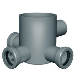 POZZETTO A PAVIMENTO BASSO 3 uscite D.40/ 1 uscita D. 40