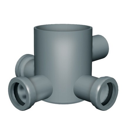 POZZETTO A PAVIMENTO BASSO 3 uscite D.40/ 1 uscita D. 50