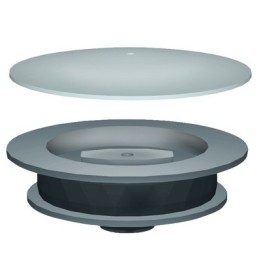 TAPPO PER POZZETTO A PAVIMENTO CON PIATTELLO INOX Diam. 100