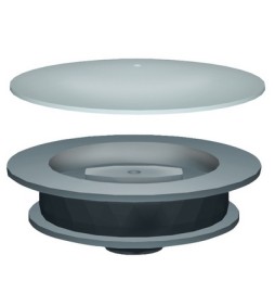 TAPPO PER POZZETTO A PAVIMENTO CON PIATTELLO INOX Diam. 100