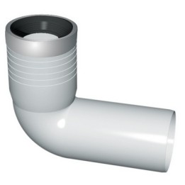 CURVA WC PROLUNGATA CON GUARNIZIONE E TAPPO Diam. 90/116