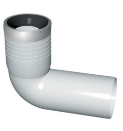 CURVA WC PROLUNGATA CON GUARNIZIONE E TAPPO Diam. 90/116