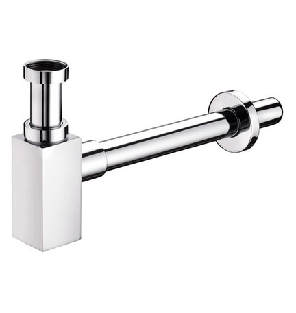 SIFONE DI SCARICO QUADRO CROMATO 1" 1/4 Cromo